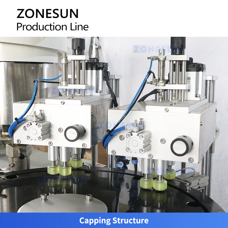 ZONESUN ZS-AFCL5 Automatic Small Bottle Filling Capping Labeling Line for Cosmetics & Chemicals