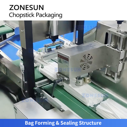High Speed Tech: ZONESUN ZS-KZ60 Automatic Chopstick Paper Wrapping & Multi-Color Printing Machine