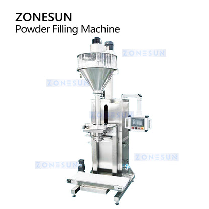 Precision Servo: ZONESUN ZS-FM75L Semi-Automatic Anti-Dust Auger Powder Bag Filling Machine