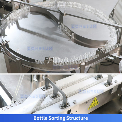 High Output: ZONESUN ZS-AFC70 Dual-Station Roll-On Bottle Liquid Filling & Capping Machine Line