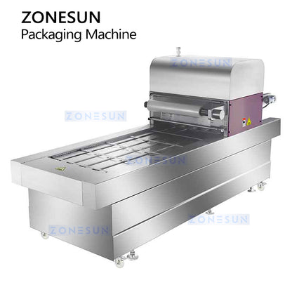ZONESUN ZS-VSP100 Automatic Thermoforming Vacuum Packaging Machine for Meat Seafood Cheese and Ready Meals with Moisture Protection