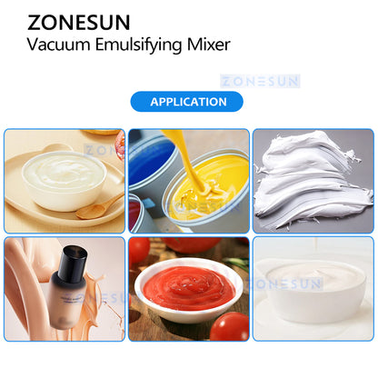 Perfect Emulsions: ZONESUN ZS-MX360 Lab Vacuum High Shear Mixer for Creams, Lotions &Pharmaceuticals