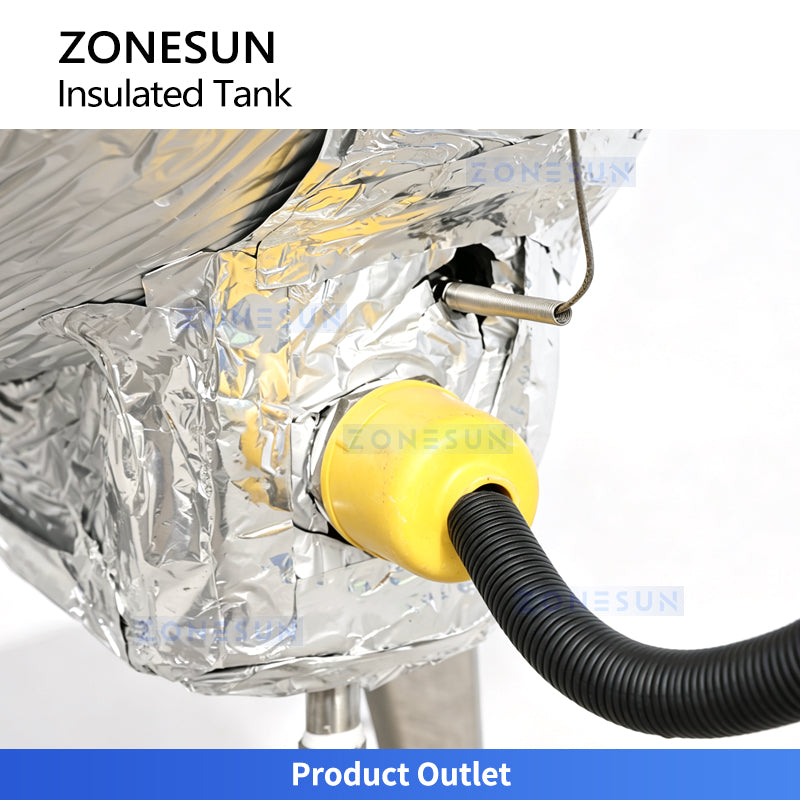 ZONESUN ZS-MB200LH SUS304 Stainless Steel Sponge-Insulated Heating Mixing Tank