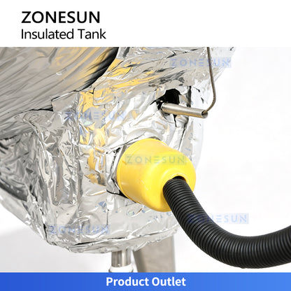 ZONESUN ZS-MB200LH SUS304 Stainless Steel Sponge-Insulated Heating Mixing Tank