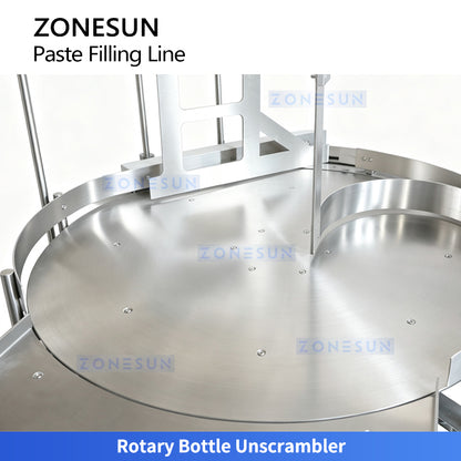 ZONESUN ZS-FAL180G10 Automatic Ketchup Sauce Paste Bottle Unscrambling Filling and Capping Line