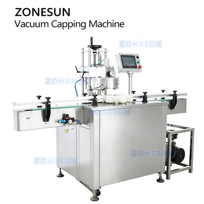 ZONESUN ZS-XG240 Automatic Vacuum Capping Machine for Jars and Glass Bottles