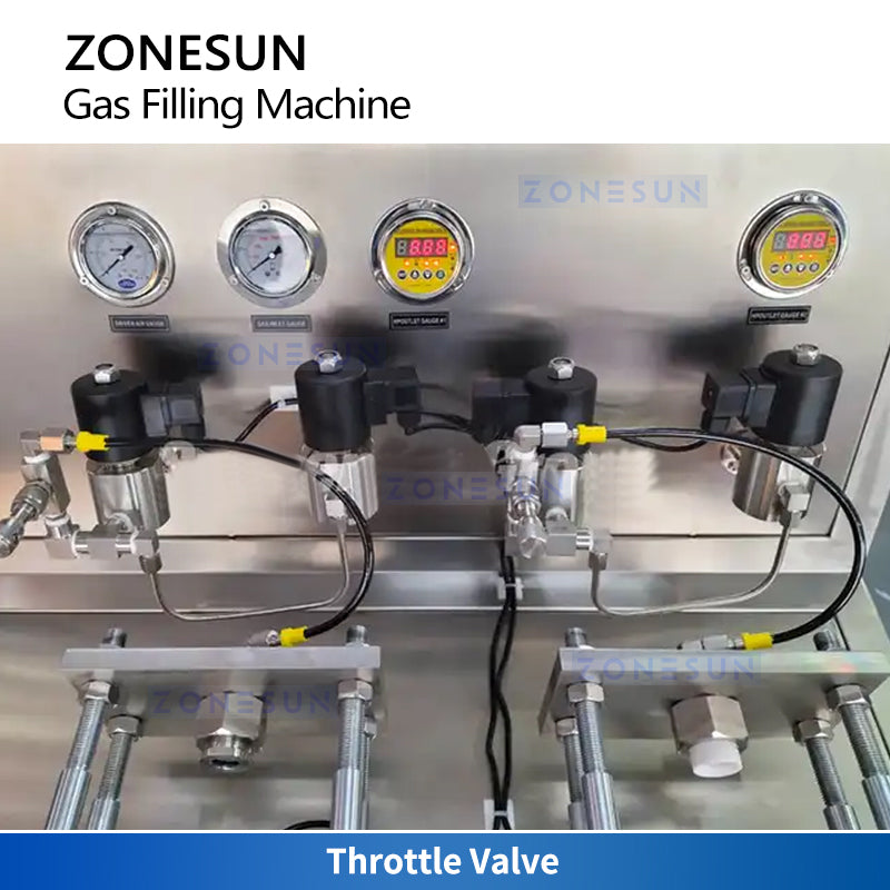 Industrial Efficiency: ZONESUN ZS-FCO4 4-Head High-Pressure CO2 Gas Filling & Packaging Machine