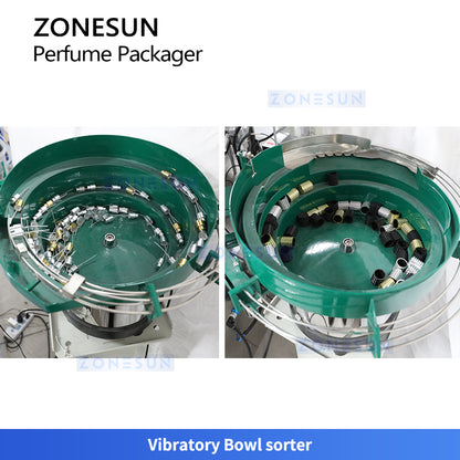 ZONESUN ZS-AFC9C Fully Automatic Perfume Filling, Pump Head Placing, and Capping Production Line