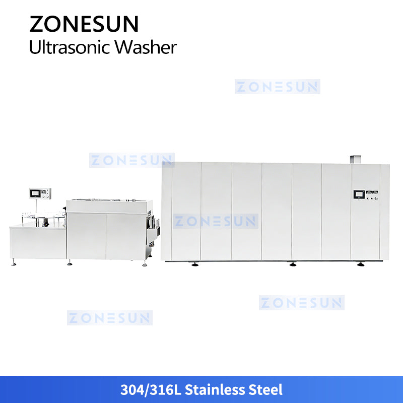 ZONESUN ZS-UWB7: High-Speed Automatic Ultrasonic Bottle Washing & Drying Machine for Pharma