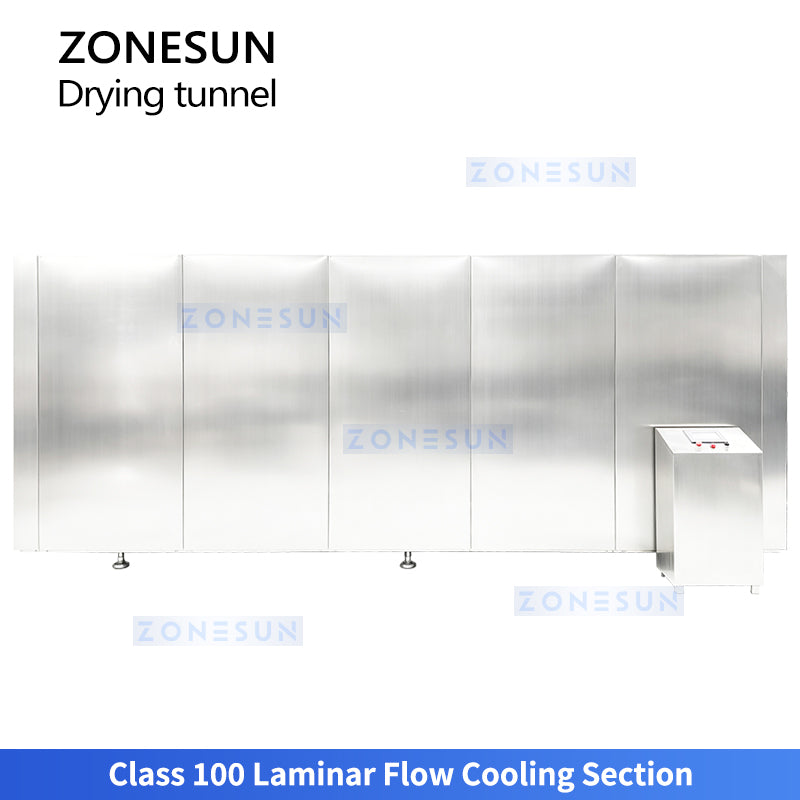 ZONESUN ZS-UVS3 4.5M Hot Air Circulation Bottle Drying Tunnel Oven