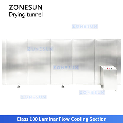 ZONESUN ZS-UVS3 4.5M Hot Air Circulation Bottle Drying Tunnel Oven