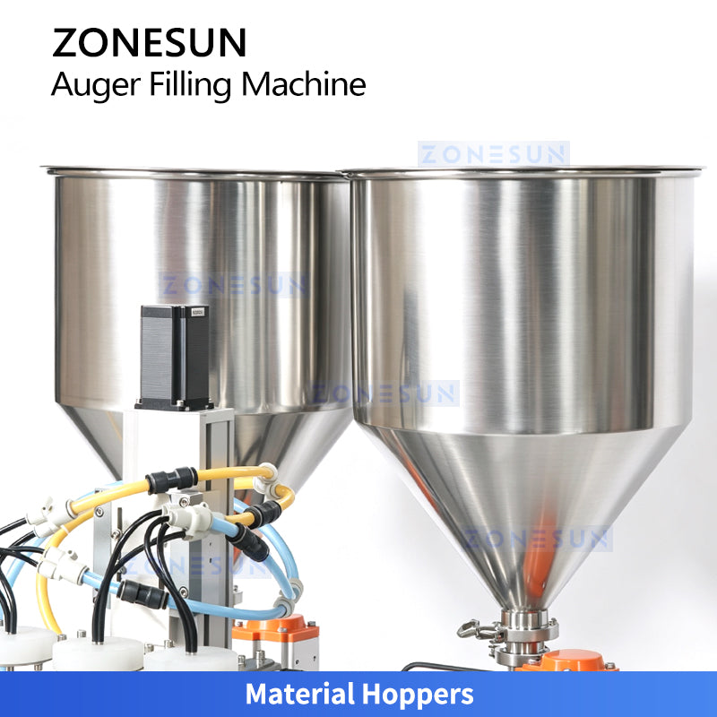 ZONESUN ZS-MCS4 Dual-Color Spiral Pattern Piston Filling Machine For Face Cream, Body Lotion