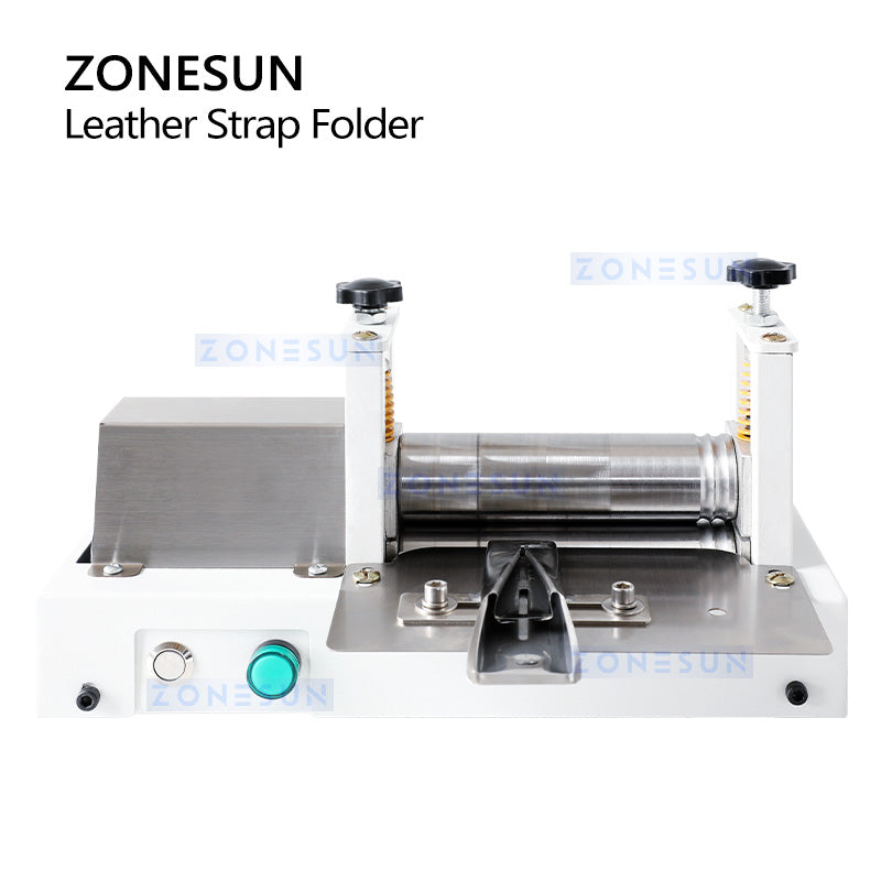 ZONESUN Manual Leather Belt Rolling Machine Shoulder Strap Leather Laminating Folding Machine ZS-LSF2
