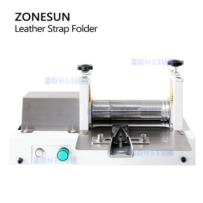 ZONESUN Manual Leather Belt Rolling Machine Shoulder Strap Leather Laminating Folding Machine ZS-LSF2