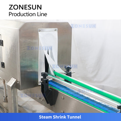 ZONESUN ZS-FAL180G9 Automatic Cam System Filling Capping Shrink Sleeve Labeling Production Line Irregular Bottle Biological Extract Liquid Peristaltic Pump Filling Machine