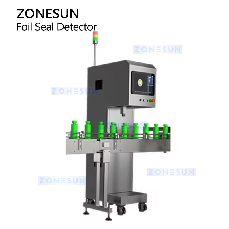 ZONESUN ZS-FKC15 Infrared Aluminum Foil Seal Inspection Machine for Food and Pharmaceutical Bottles