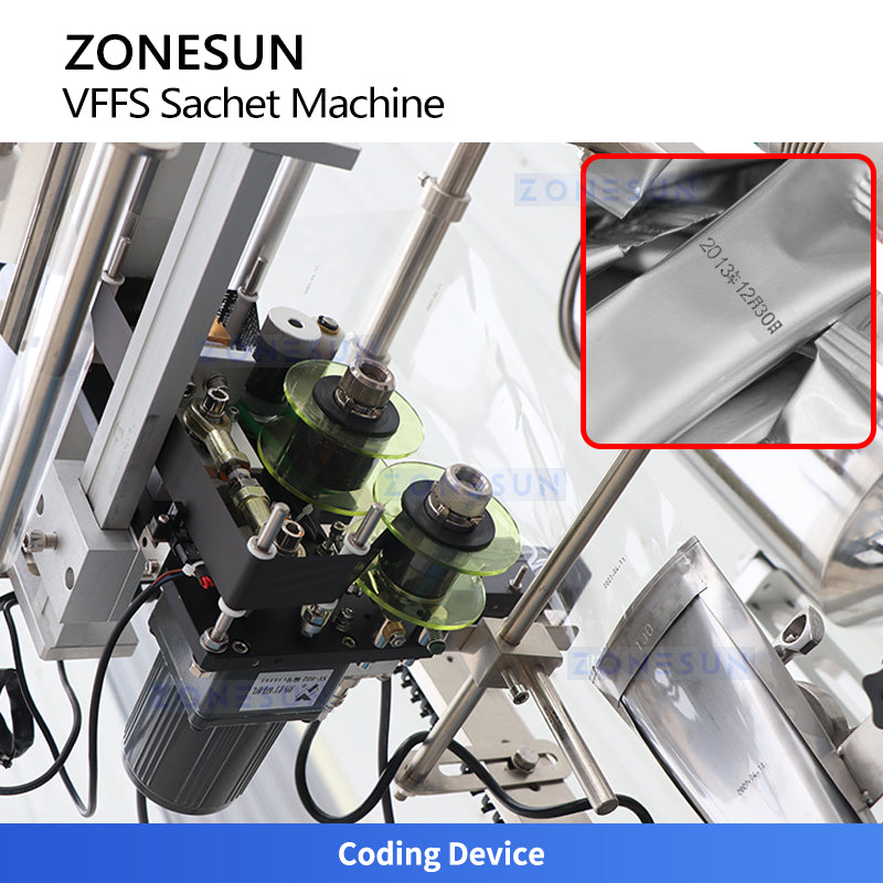 ZONESUN ZS-FP220E Fully Electric Paste VFFS Packing Machine for Creams, Lotions, Jams and Sauces