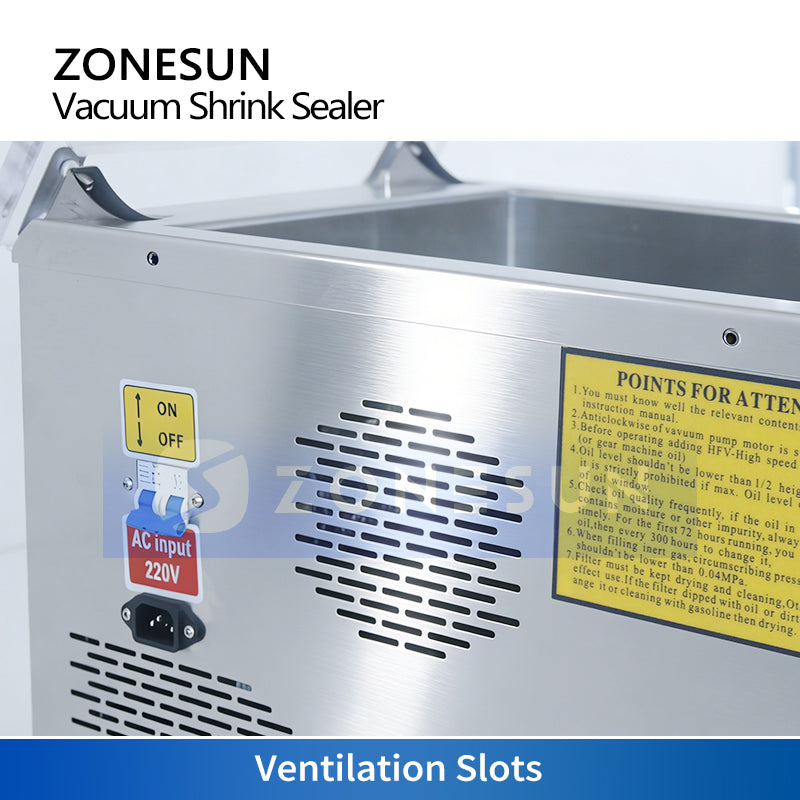 ZONESUN ZS-DZ260 Desktop Vacuum Sealer: Perfect for Food Preservation & Industrial Parts Packaging