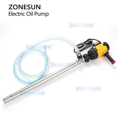 ZONESUN ZS-EVF04 High-Flow Heat-Resistant Electric Oil Drum Pump for Cooking Oil and Industrial Liquids