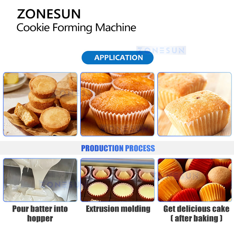 ZONESUN ZS-EH400 Cookie Depositor for Cookies, Macarons, Cupcakes & Cakes