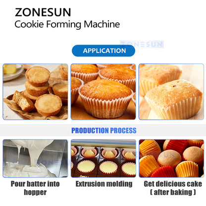 ZONESUN ZS-EH400 Cookie Depositor for Cookies, Macarons, Cupcakes & Cakes