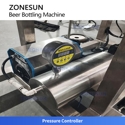 ZONESUN ZS-CFC5 Semi-Automatic Beer Bottle Filling and Capping Machine for Small Breweries