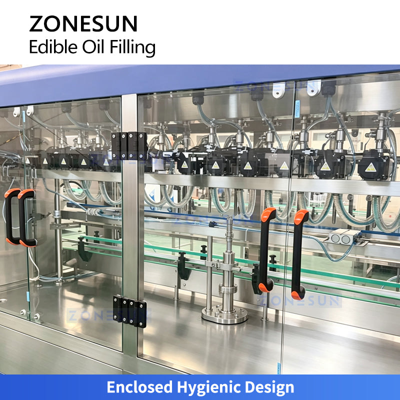 ZONESUN ZS-EVF03 Automatic 14 Head Servo Magnetic Pump Edible Cooking Oil Filling Machine