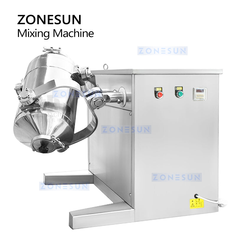ZONESUN ZS-SBH10 3D Powder Mixer for Efficient Dry Material Blending in Food and Chemical Use