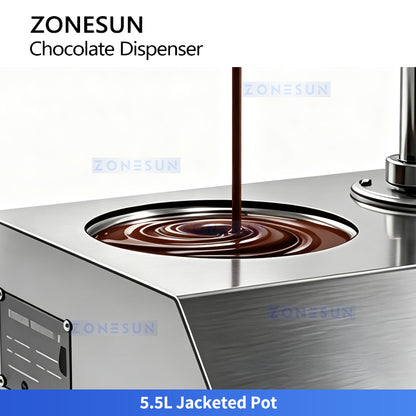 Sweet Toppings: ZONESUN ZS-DJ500 Commercial Chocolate Sauce Melting Tempering & Dispenser Machine