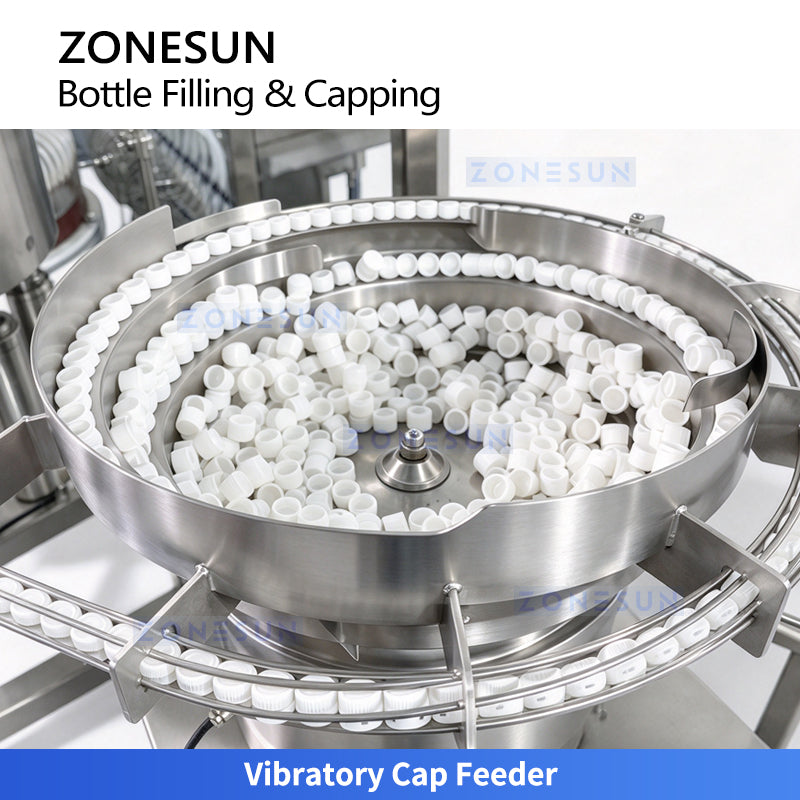 ZONESUN ZS-AFC16PB High-Speed Small Bottle Filling and Capping Machine with Dust Cover