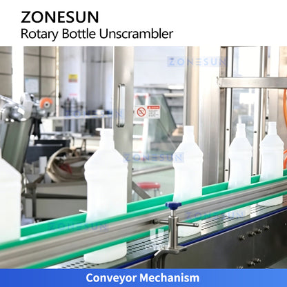 ZONESUN ZS-ULP18 Automatic Rotary PET/HDPE Plastic Bottle Unscrambler Machine