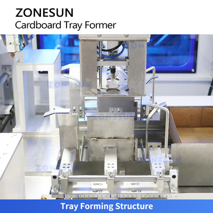 ZONESUN ZS-CSPM4T Automatic Cardboard Tray Forming Machine with Hot Melt Glue System