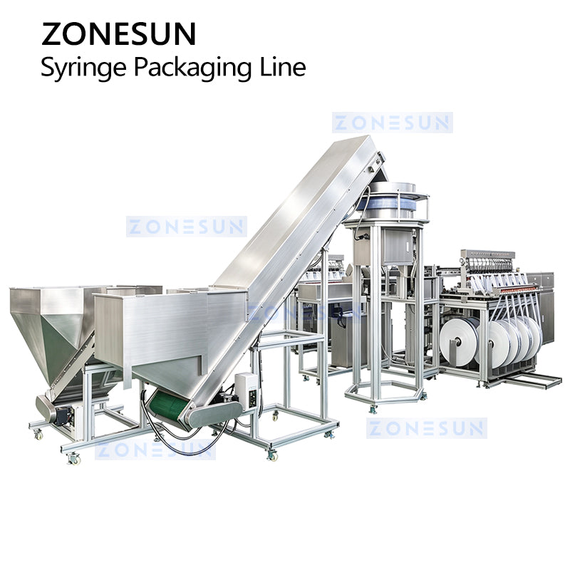 ZONESUN ZS-HYS60 Automatic Syringe Feeding and Pouch Packaging Line for Medical Use