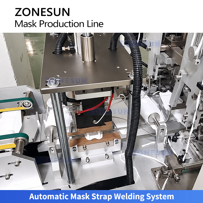 ZONESUN ZS-MMN94 Automatic KF94 Face Mask Making Production Machine with Ultrasonic Welding