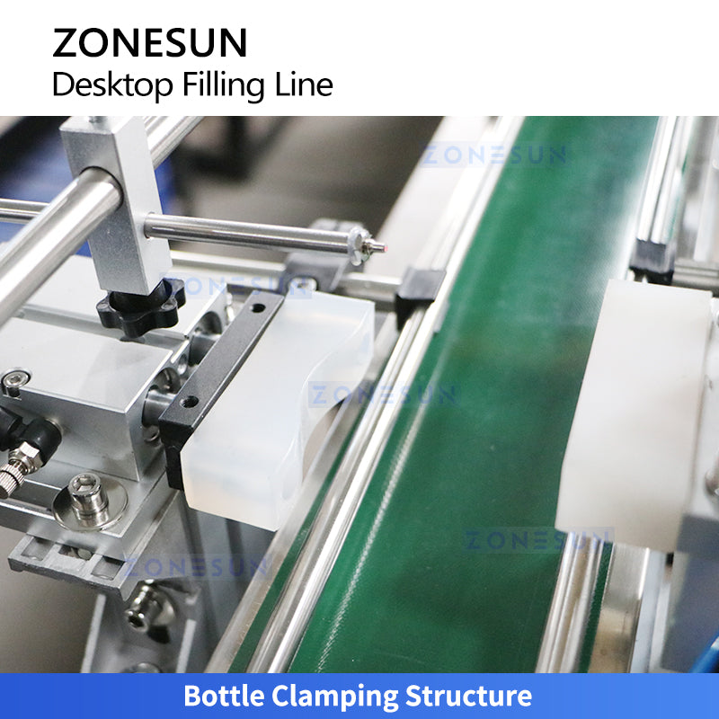 Efficient & Compact: ZONESUN ZS-FAL180DT Desktop Dual-Head Filling Capping Line for Juice &Cosmetics