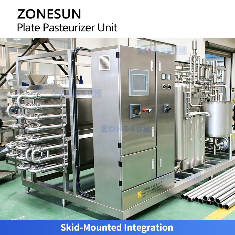 ZONESUN ZS-PRT200 Industrial Plate Type Pasteurizer & UHT Sterilizer for Milk & Juice