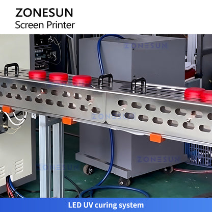 ZONESUN ZS-SWP3 Automatic Screen Printing Machine with UV Curing for Bottles, Tubes & Caps