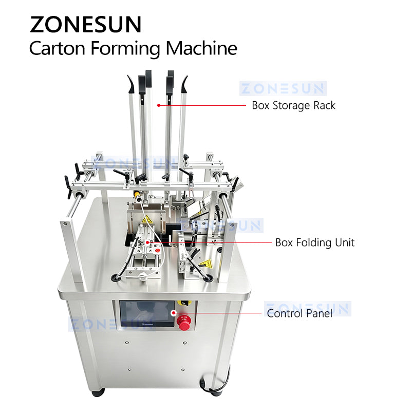 ZONESUN ZS-SEFM01 Semi-Automatic Carton Forming Machine for Paperboard Boxes