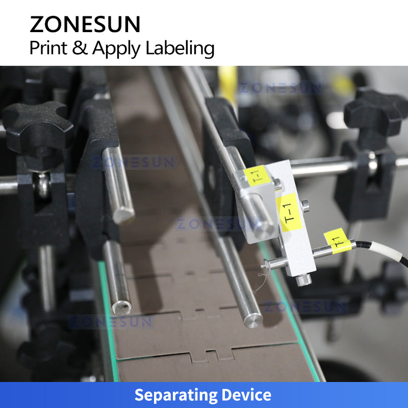 Variable Data: ZONESUN ZS-TB164PO Real-Time Print & Apply Labeling Machine for Round Bottles