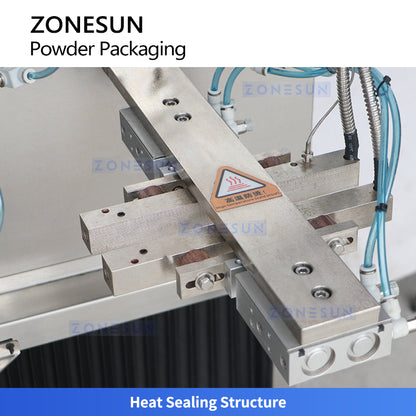 ZONESUN ZS-AFS09 Automatic Powder Filling and Sealing Machine for Premade Pouches with Vacuum Dust Collector for Clean Packaging