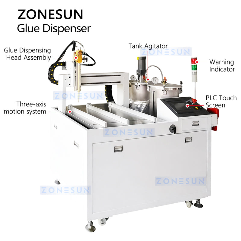 ZONESUN ZS-AGD4 High-Precision AB Glue Dispensing and Potting Machine for Electronics and LED