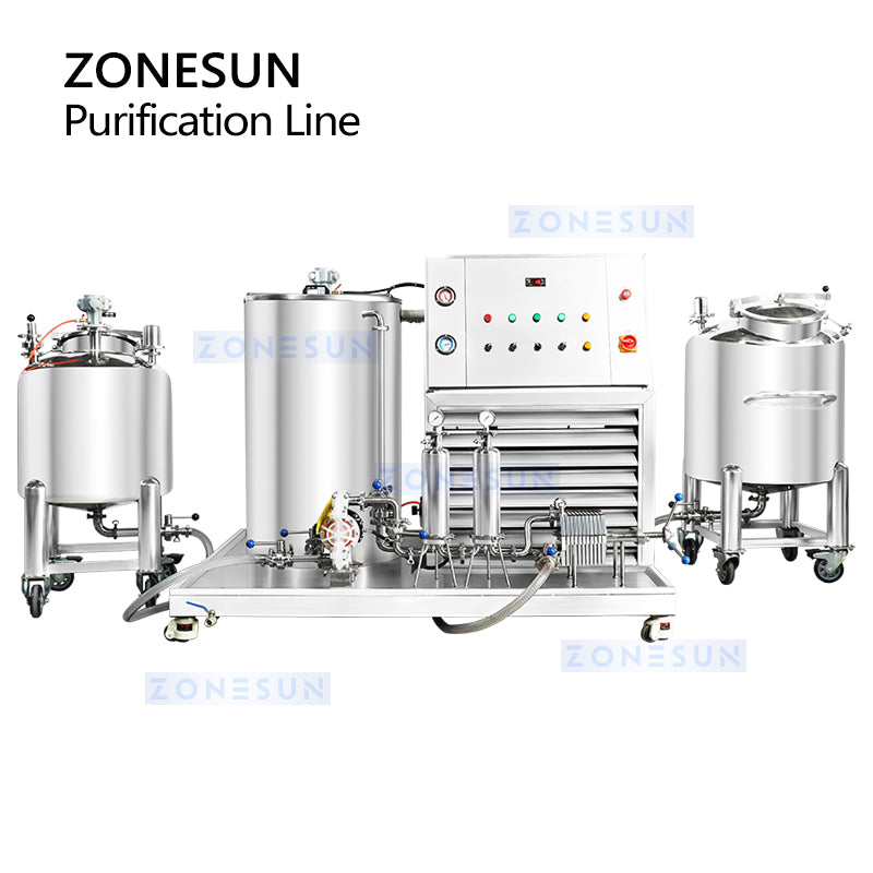 ZONESUN ZS-FAL180W Automatic Perfume Purification Line for Cosmetic Fragrance Production