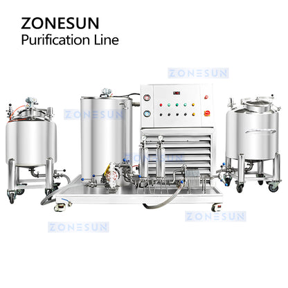 ZONESUN ZS-FAL180W Automatic Perfume Purification Line for Cosmetic Fragrance Production