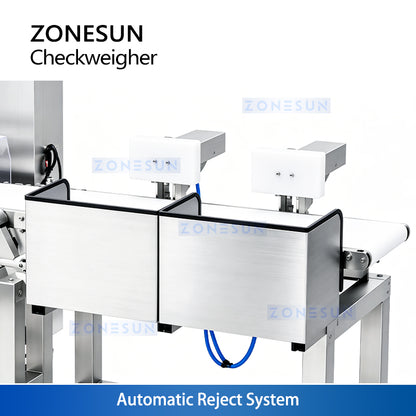 ZONESUN ZS-MD910K Automatic LCD Metal Detector Checkweigher Machine with Reject System