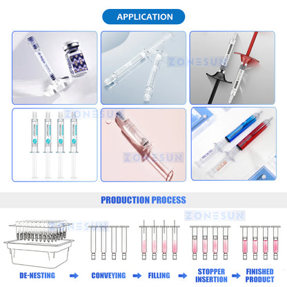 Bubble-Free Tech: ZONESUN ZS-AFY2 Automatic Prefilled Syringe Vacuum Filling & Stoppering Machine