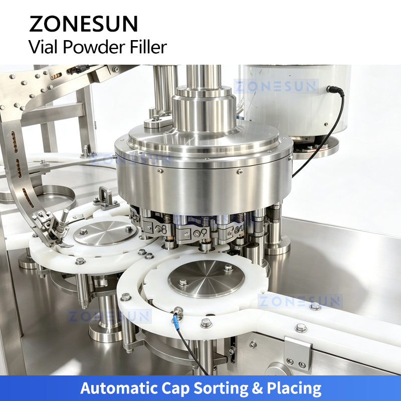 ZONESUN ZS-FAL12YF Automatic 4-Head Vial Powder Filling and 12-Head Capping Machine