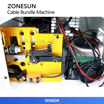 ZONESUN ZS-WTKZ2 is a fully automatic cable winding and binding machine for bundling of various wire