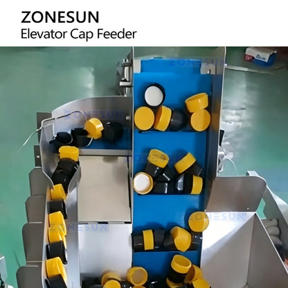 Quiet & Fast: ZONESUN ZS-SLJ10 Automatic Stepped Lifting Bottle Cap Feider and Sorter Machine