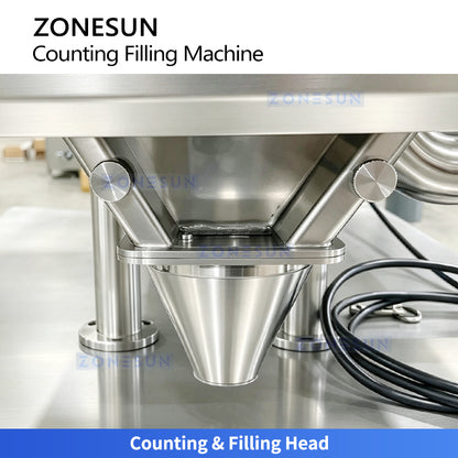 ZONESUN ZS-JF8C Semi-Automatic 8-Lane Electronic Candy Gummy Tablet Capsule Counting Filling Machine