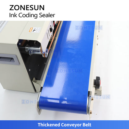 ZONESUN ZS-FR1000 Automatic Solid-Ink Continuous Band Sealer for Plastic and Laminated Bags